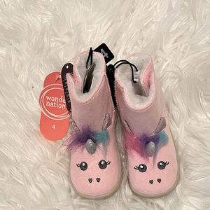 NWT Wonder Nation Unicorn Boots size 4
